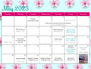 2023 May Calendar